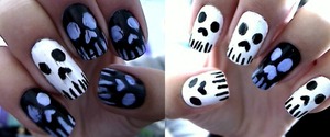 Halloween Skull Nails