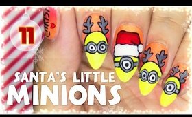 11. Santa's little Minions nail art | Advent Calendar 2016