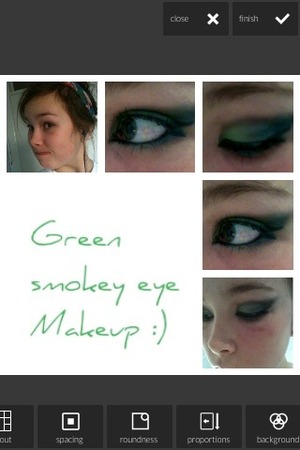 Tried to do a smokey green eye thingie