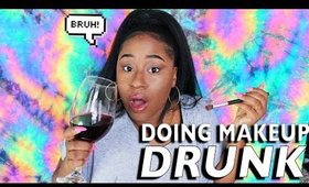 DRUNK MAKEUP TUTORIAL! COMPLETE BLACKED OUT FAIL!