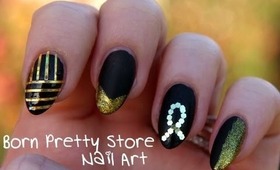 Born Pretty Store Nail Art Review | Stripping tape, Glequins, & More