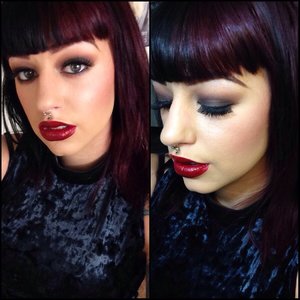 Vampy makeup look. I love dark colors! 
