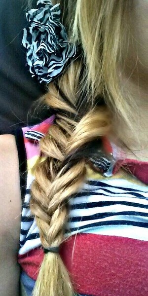just a simple messy french braid