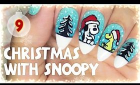 9. Christmas with Snoopy nail art | Advent Calendar 2016