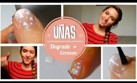 Uñas Degradé + Corazón ♥ | Kika Nieto