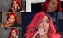 Equal Deep Invisible Part Nelly RED WIG|| K Michelle Sexy, Sultry Affordable Wig