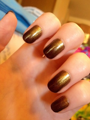 Dark brown base with gold ombré 