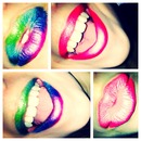 Colorful lipstick. 