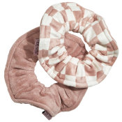 Kitsch Microfiber Towel Scrunchies Terracotta Checker