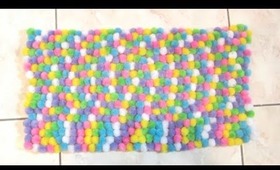 How to Make a Pom Pom Rug | RebeccaKelsey.com