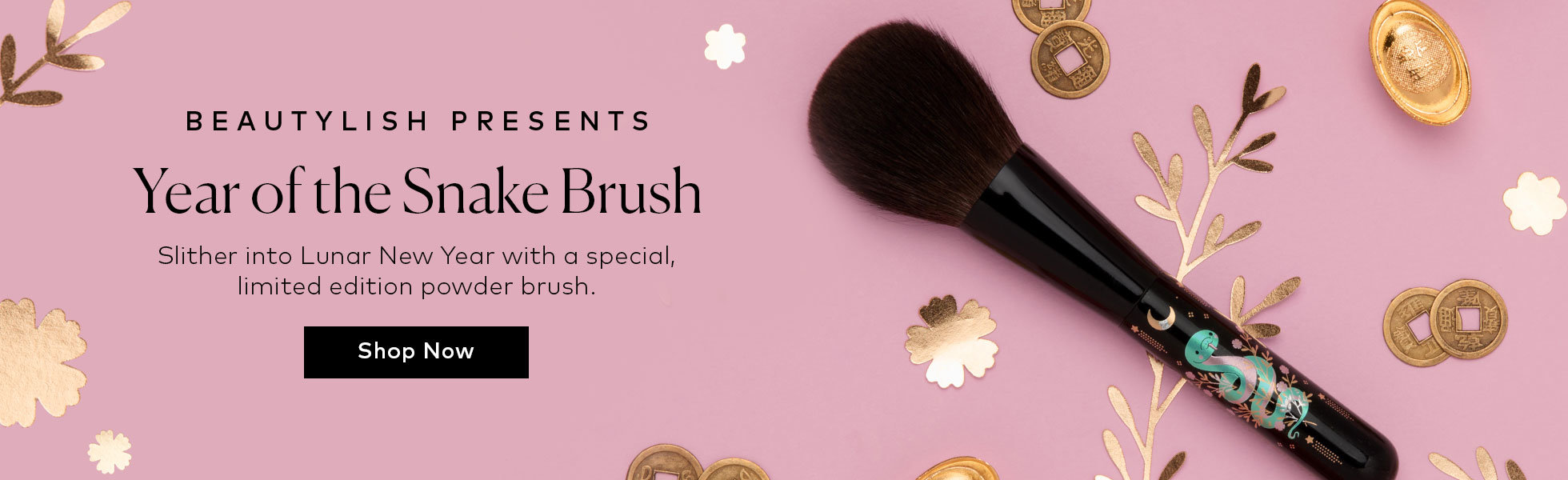 Time to shed the old—celebrate Lunar New Year with a new, limited-edition Japanese powder brush. Shop the Beautylish Presents Year of the Snake Lunar New Year Brush.