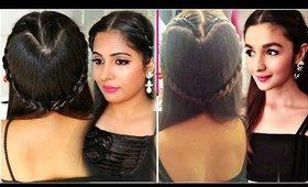 Alia Bhatt Inspired | How To Do A Heart Shaped Braid | ShrutiArjunAnand