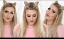 How To: Khloe Kardashian Hair Horns - Cat Ears Hair Tutorial