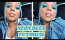 neon blue eyeshadow tutorial | dito cosmetics neon palette
