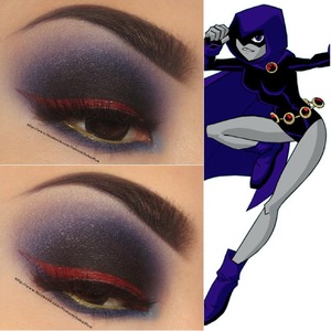Teen Titans-Raven inspired look from Yumemi Sakai, featuring our Sasha lashes!