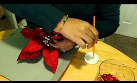 Easy Glitter Poinsettia Tutorial