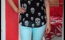 OOTD - Skull Top & Pastel Jeans! :)