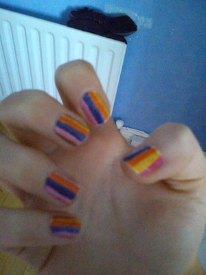 stripey nails