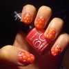 Orange and Yellow Nails