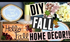 DIY FALL HOME/ROOM DECOR!! 3 Easy & Affordable Ideas!!