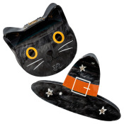Frasier Sterling Spooky Cat Claw Clip Set