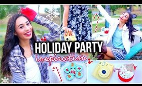 Holiday Party Hair Makeup & Outfit Ideas + Snacks!