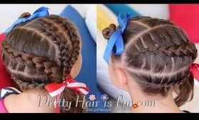 4th of July Hairstyle: American Flag Hairdo