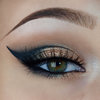 Black thick eyeliner with touch of gold