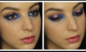 Blue, Purple & Peach Spotlight Eyes Makeup Tutorial ♥