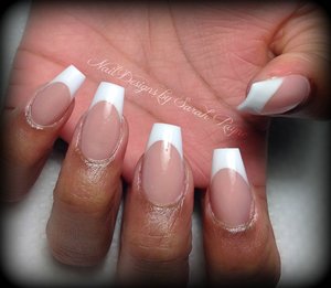 Perfect sculpted pink and whites on coffin nails