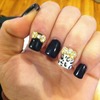 Bows and cheetah print nails 