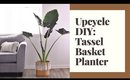 DIY: Upcycled Tassel Basket