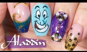 Aladdin inspired Nail Art Tutorial ft. Madam Glam // How to Gel Nails at home