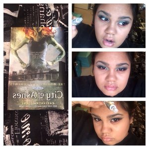 This look was inspired by the city of ashes book cover and if you wanna learn how I did it it's on my YouTube channel the link to my channel is in my bio 