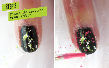 Splatter nail art tutorial Step 3
