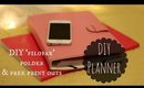 DIY planner with free printables and DIY filofax cover - BACK TO SCHOOL