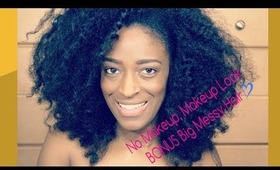No Makeup, Makup Look (feat. ALL Drug Store Products) + BIG Messy Hair - TotalDivaRea
