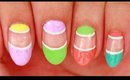 Candy Colored nail art