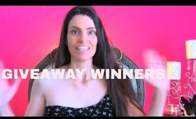 GIVEAWAY WINNERS ANNOUNCED!!!!!!