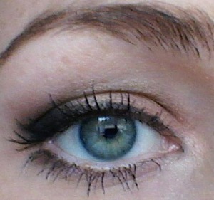 Just did a simple shading, light brown in inner eyelid part, bronzed shadow in the crease and black shadow in the outer corner for shading. winged eyeliner to perfect the look. This would be a great bridal look i think. 