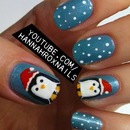 Holiday Penguin Nails