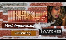 URBAN DECAY NAKED HEAT PALETTE Swatches On Dark Skin...ain't no ash bih | Unboxing