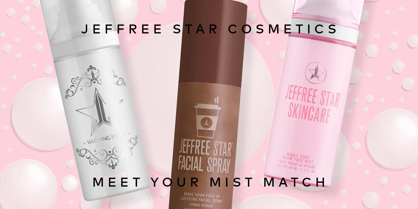 From first spritz to final set, there’s a mist for whatever your skin needs—a little energy, extra hydration, or makeup that stays put through the whole event. Shop the Jeffree Star Cosmetics Facial Sprays on Beautylish.com