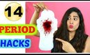 14 Period Hacks Every Girl Must Know! DIY + HACKS | ShrutiArjunAnand