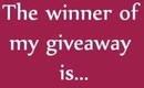 Giveaway Winner Announcement!