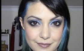 BLUE SMOKEY EYES and RADIANT SKIN makeup tutorial