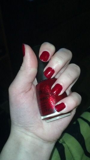 This color is He's with Me. Which is absolutely gorgeous! I love it. These are my Holiday nails.