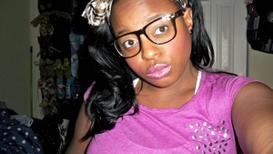I just applied panther eye shadow to the eyes blush and lip gloss from a christmas makeup gift set 