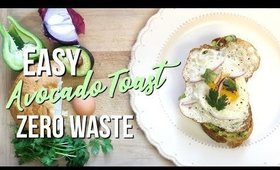 HOW TO MAKE AVOCADO TOAST ZERO WASTE HEALTHY BREAKFAST FOOD COOKING TUTORIAL | SCCASTANEDA
