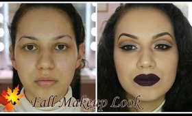 Bybrookelle inspired | Fall/Autumnal makeup w/ Vampy Lip | ChristineMUA